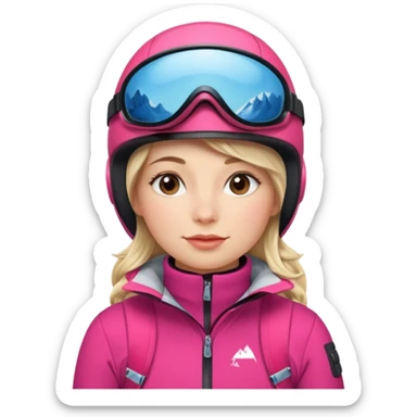 Woman Skiing Background Matterhorn sticker