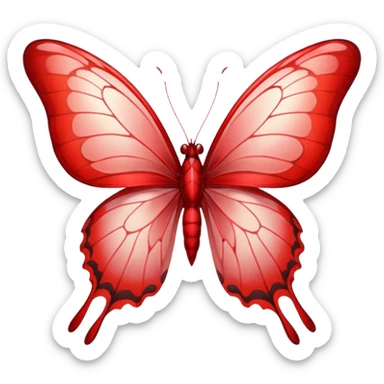 UNA BUTTERFLY RED FANTASY, PERO DEBE SER UN ROJO UN POCO CLARO, no debe ser tan rojo intenso, DEBE SER MÁS CLARO . sticker