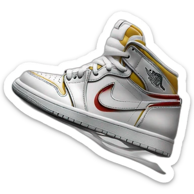 hyper realistic jordan 1 shoe sticker