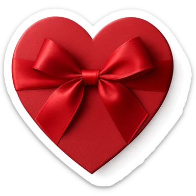 romantic heart-shaped gift box sticker
