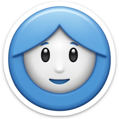 Quiero que hagas un círculo azul y con un chulo en el medio sticker