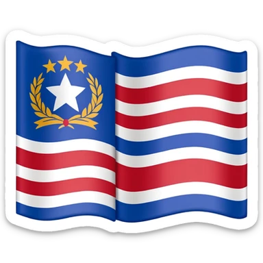 A flag of republic of srpska just colors red blue and white that's it sticker