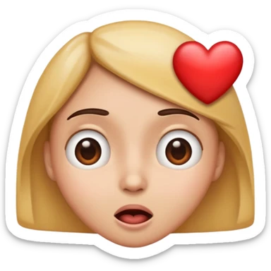 Emoji stunned in love with what the face sees sticker