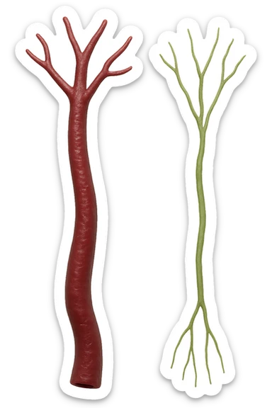 vena umana anatomica e vena linfatica realistiche, IPERREALISTICA 4K sticker