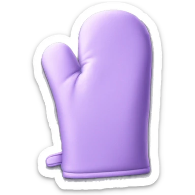 Realistic light purple oven mitt sticker