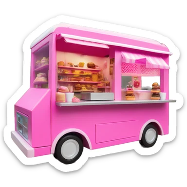 Barbie’s dream house/food truck assembled from 2 pieces  sticker