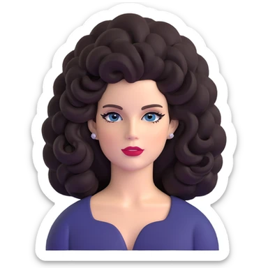 Lana Del Rey with big hair and signature style sticker