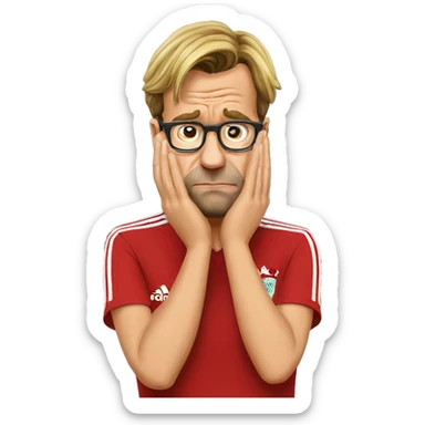 Jurgen Klopp facepalm emoji sticker