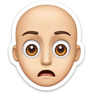 surprised and disgusted face sticker