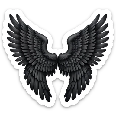 Black angel left wing emoji i can copy and paste sticker