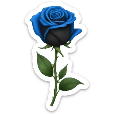black and blue rose sticker