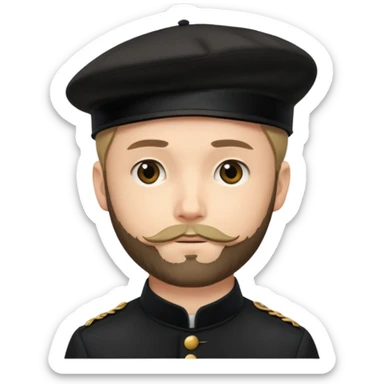 Edouard Manet artist wear black berret hat sticker