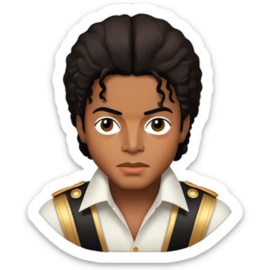 The brown skin Michael Jackson with a are you kidding me expression  sticker