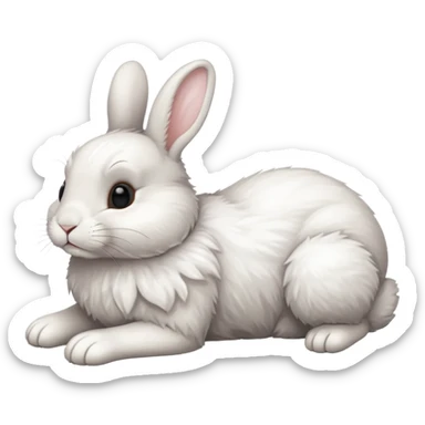 fullbody laying bunny  ios 16 sticker