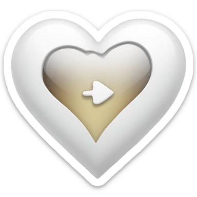 White heart with photo reel sticker