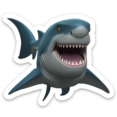 King Shark with feet and arms Suicide Squad sticker