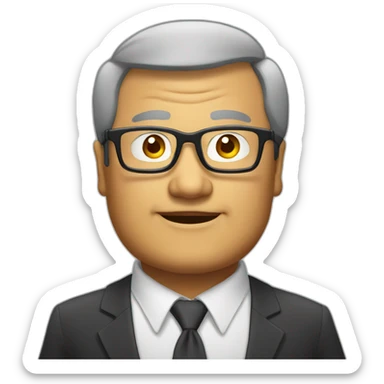 old indonesian fat man tv host with glasses sticker