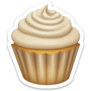 Beige cupcake sticker
