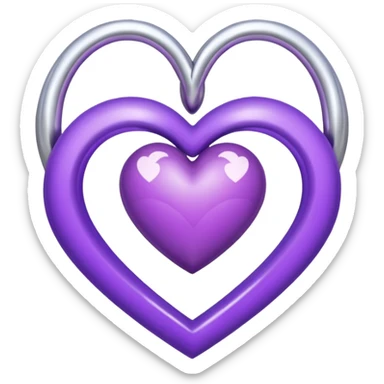 Purple Heart add infinit loop symbol sticker