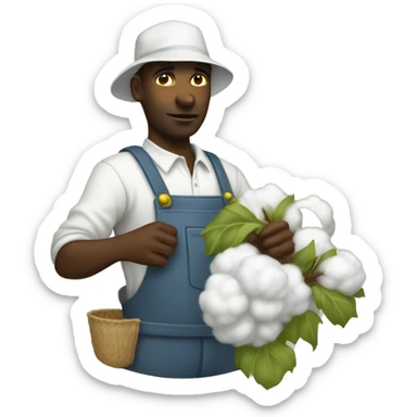 Cotton picker sticker