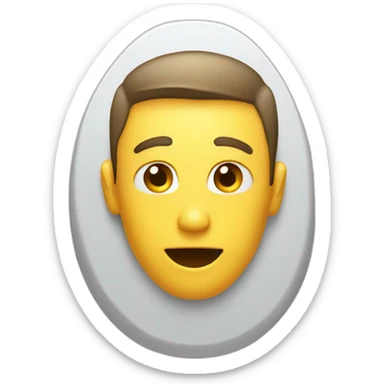 male head sticking out of toliet sticker