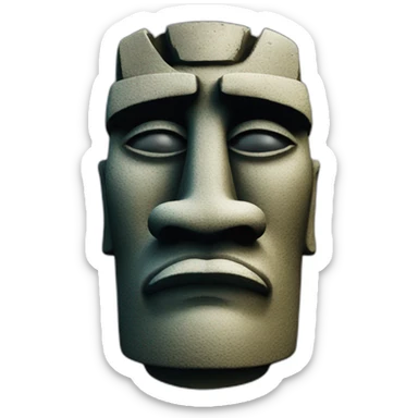 Easter-island-Moai-head-saluting-face sticker