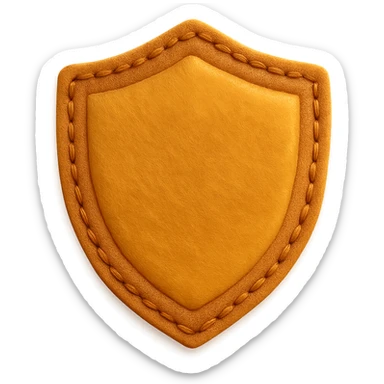<StylePrompt>
  <Name>Minimal Felt Appliqué Icon</Name>
  <Description>
    A soft, handcrafted felt icon style with lightly padded forms, simple shapes, and clean outlines. Features slightly more visible stitching for tactile charm while maintaining a low-detail aesthetic.
  </Description>
  <VisualProperties>
    <Material>Felt</Material>
    <Texture>Soft, matte surface with subtle fiber detail</Texture>
    <Stitching>
      <Type>Threaded edge stitch</Type>
      <Color>Muted orange or warm brown</Color>
      <Pattern>Evenly spaced running stitch around edges</Pattern>
      <Thickness>Medium (approximately 10% more pronounced than minimal)</Thickness>
      <Contrast>Moderate (stitch color clearly distinct from base felt)</Contrast>
    </Stitching>
    <Padding>Low to moderate—slightly raised but not deeply dimensional</Padding>
    <Edges>Smooth and rounded with clean curves</Edges>
    <ColorPalette>
      <Primary>Warm yellows, oranges, and browns</Primary>
      <Accent>Dark brown for facial features</Accent>
      <Background>Neutral off-white or soft beige</Background>
    </ColorPalette>
  </VisualProperties>
  <FacialFeatures>
    <Eyes>Small round dots</Eyes>
    <Nose>Simple oval or triangle</Nose>
    <Mouth>Minimal curved line or none</Mouth>
    <DetailLevel>Low</DetailLevel>
  </FacialFeatures>
  <Rendering>
    <Lighting>Soft and diffused</Lighting>
    <Shadows>Subtle, barely visible</Shadows>
    <Perspective>Front or side profile, flat angle</Perspective>
  </Rendering>
  <Applicability>
    <SubjectType>Animals, symbols, objects</SubjectType>
    <OutputFormat>Icon, patch, or sticker</OutputFormat>
  </Applicability>
</StylePrompt>

{subject} = shield sticker