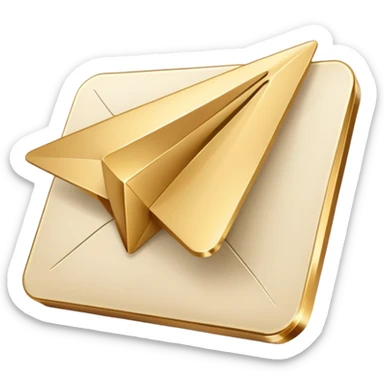 A beautiful premium Telegram icon with elegant details, subtle gold accents, and a modern minimalist design, featuring the Telegram logo in a stylish way. sticker