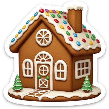 gingerbread house biscuit sticker