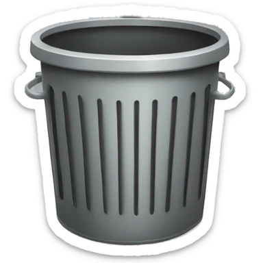 trash can with no lid sticker