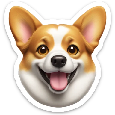 Corgi dog blinking sticker