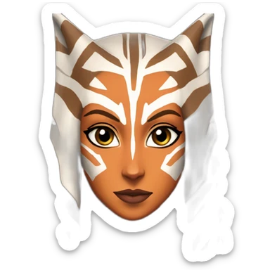 Sexy Ahsoka Tano (portrait, front facing) bikini (small horns) (clone wars season 7) sticker