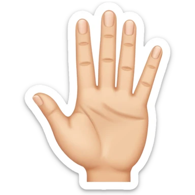 Make your index and thumb clap with the 3 other fingers behind it. Basically like the ok hand sign but with index and thumb clapping sticker