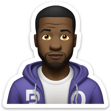 50 cent wearing a t shirt that says bizarro daycare sticker