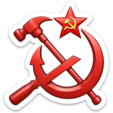 hammer and sickle sticker