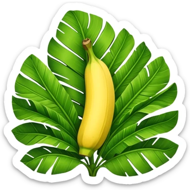 only a single banana leaf sticker