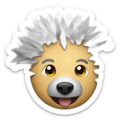 Edgehog with duct tape sticker