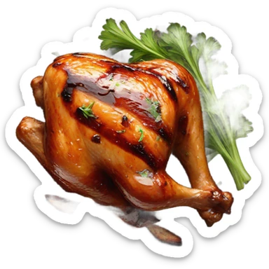 grilled bbq chicken  sticker