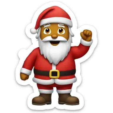 Santa in thr mountain  sticker