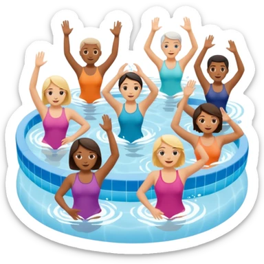 Water aerobics sticker