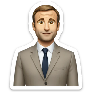 Macron avec la tête d'un canard sticker