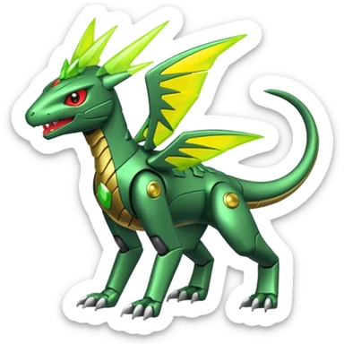 Vikavolt-Peppercat-Sceptile-Genesect-Miraidon-fusion, full body sticker