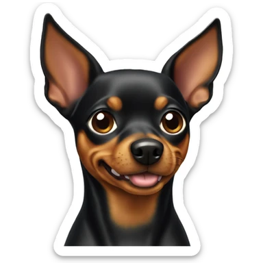 Miniature pinscher dog sticker