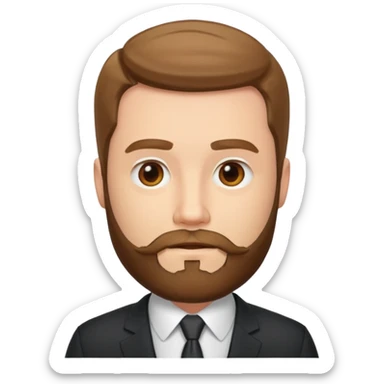 white man businessman with beard sticker