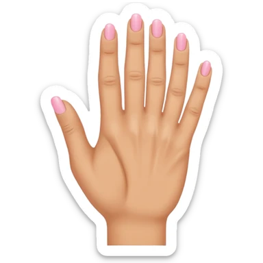 Hand with Index, Middle, and Pink out straight with ring finger bent in tight sticker