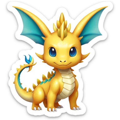 Shiny-Eeveelution-Cute-Fakemon-Dragon-Pokémon-fusion full body sticker