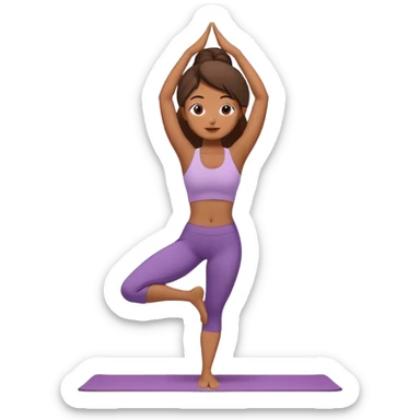 Latina-woman-doing-yoga-tree-pose sticker