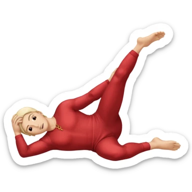 fullbody apostle in prone pose, better human anatomy, clear prone position sticker