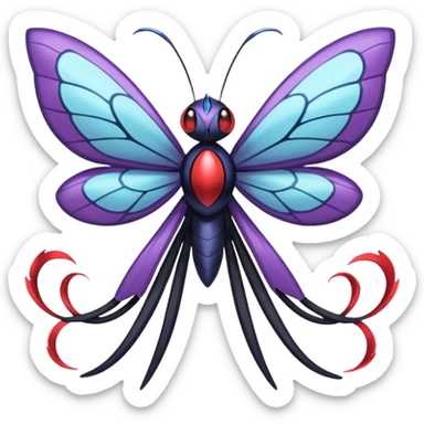 Butterfree-Yveltal-Nargacuga-Genesect-Lunala-Vikavolt-fusion sticker