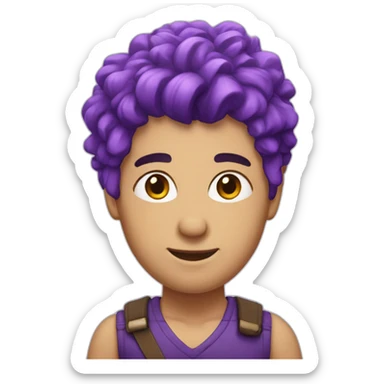 bourdon with purple hair sticker